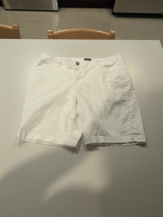 Lee Pants - Lee Pants Women's Sz 10 M White Shorts Chino Solid Pocketed